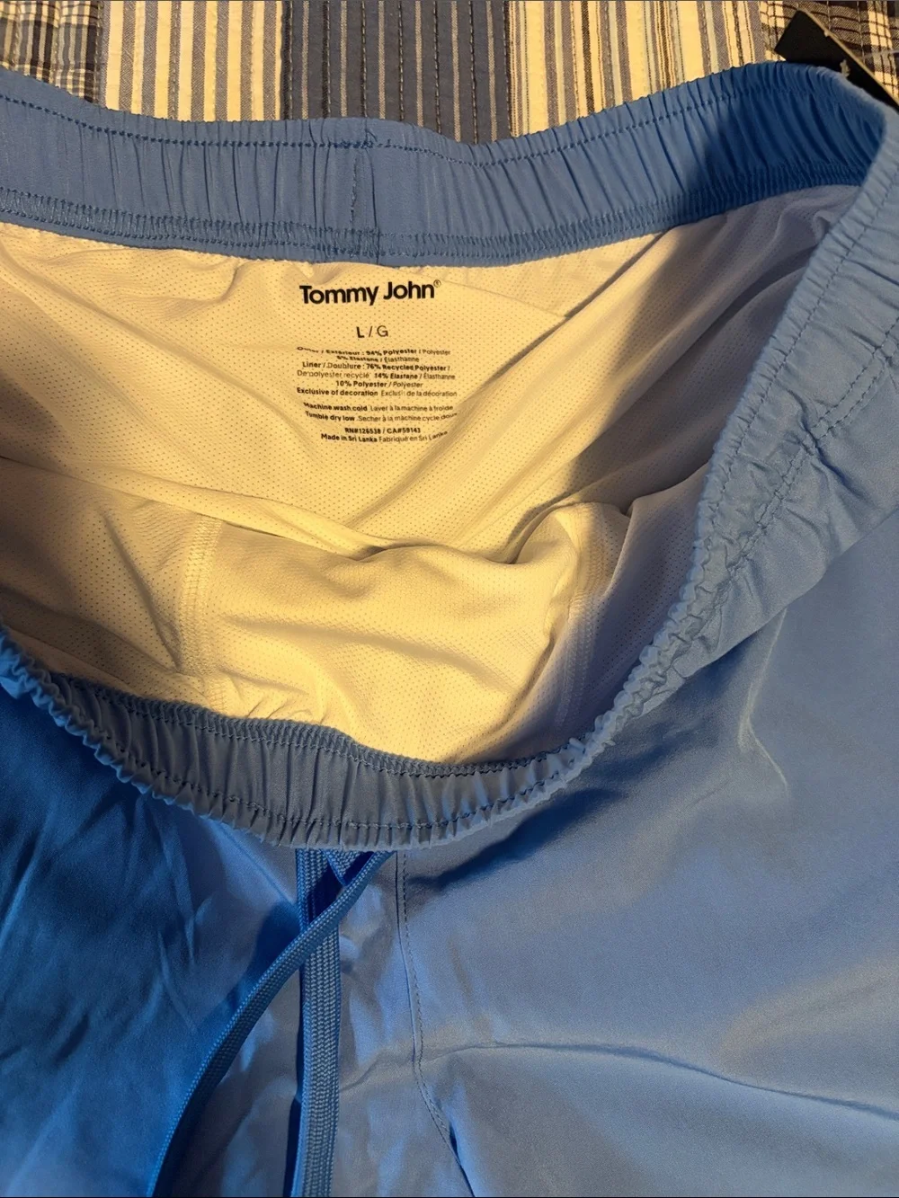 Tommy John Classic Swim Trunks Fast Dry UPF 50 Large NWT
